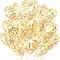 Gold Heart Confetti Balloons 30 Pcs, 12 Inch Clear Heart Latex Balloon with Heart Confetti Inside for Wedding Anniversary Birthday Party Valentine Baby Shower Bridal Shower Decorations Supplies